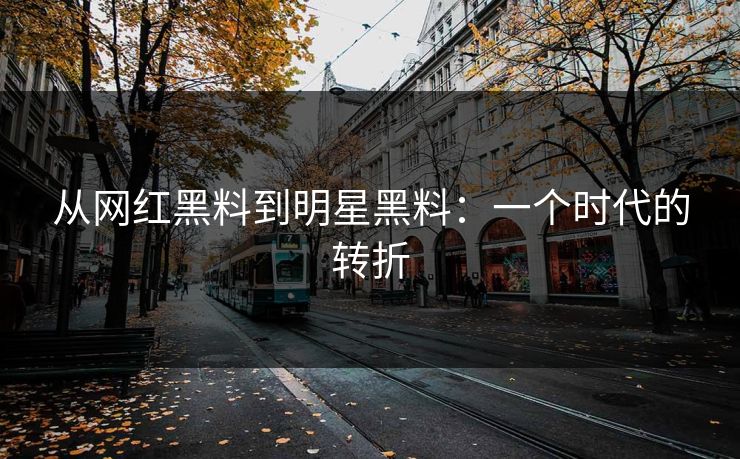 从网红黑料到明星黑料：一个时代的转折  第1张