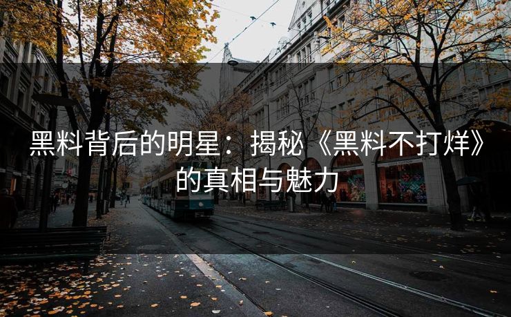 黑料背后的明星:揭秘《黑料不打烊》的真相与魅力 第1张 黑料背后的明星:揭秘《黑料不打烊》的真相与魅力 第1张